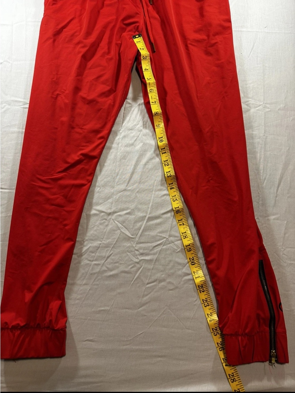 ZYIA Women's Red Jumpsuit Romper with Drawstring Waist - Picture 4 of 9
